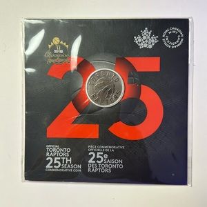 OFFICIAL TORONTO RAPTORS 25th SEASON COMMEMORATIVE COIN
